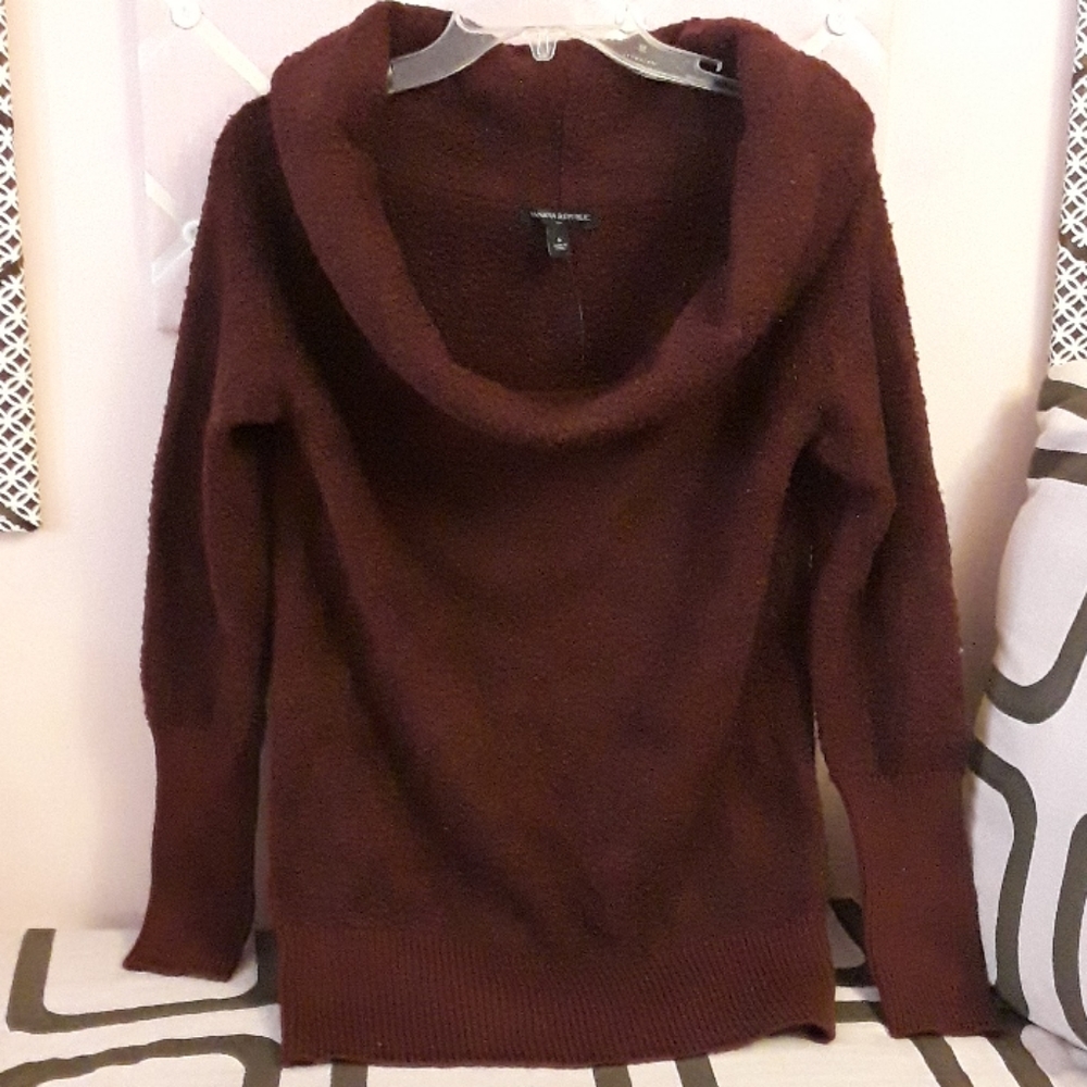 NWT Banana Republic Women's Cowl Neck Sweater Burg